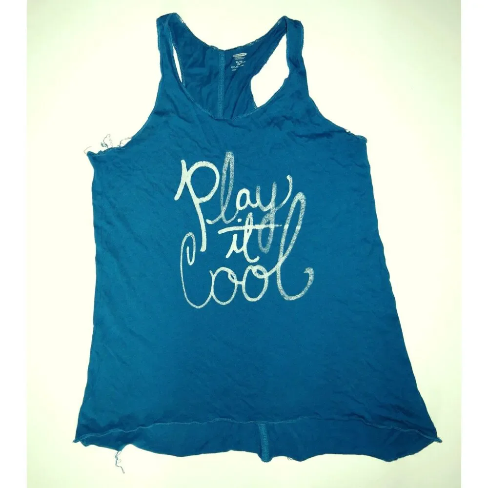 Old Navy girl tank top shirt tee graphic athletic racerback XL 14 pink gray blue